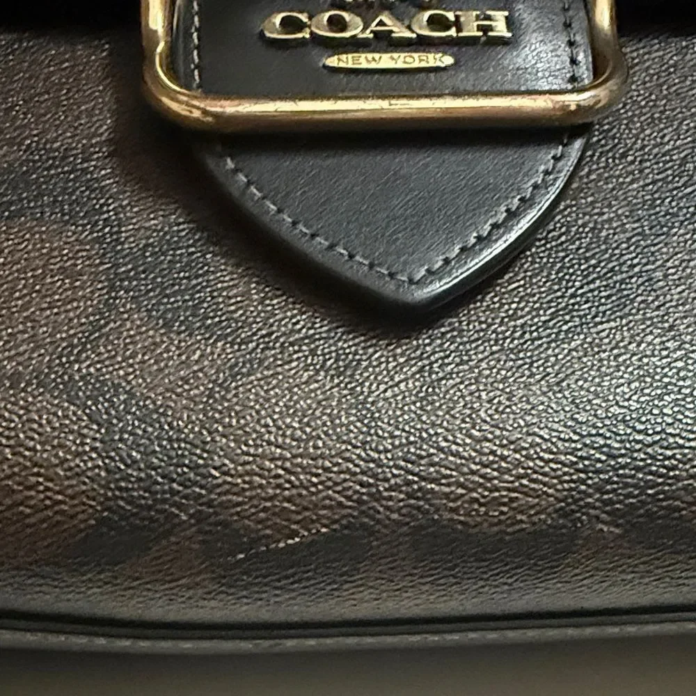 Coach Top Handle Satchel In Color Block Signature Canvas With Rivets